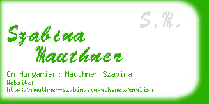 szabina mauthner business card